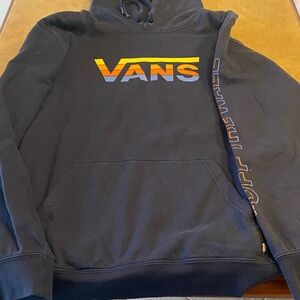 Vans Black Hoodie with Multicolor Logo